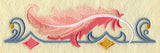 Art Deco Flamingo Feather Border