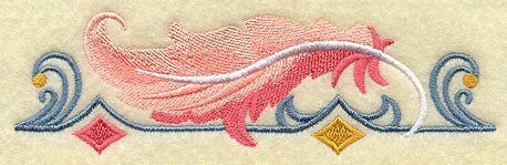 Art Deco Flamingo Feather Border