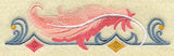 Art Deco Flamingo Feather Border