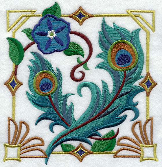 Art Deco Peacock Feathers