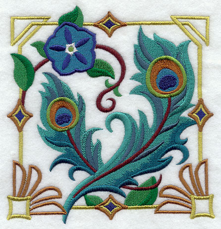 Art Deco Peacock Feathers