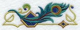 Art Deco Peacock Feather Border