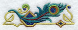 Art Deco Peacock Feather Border