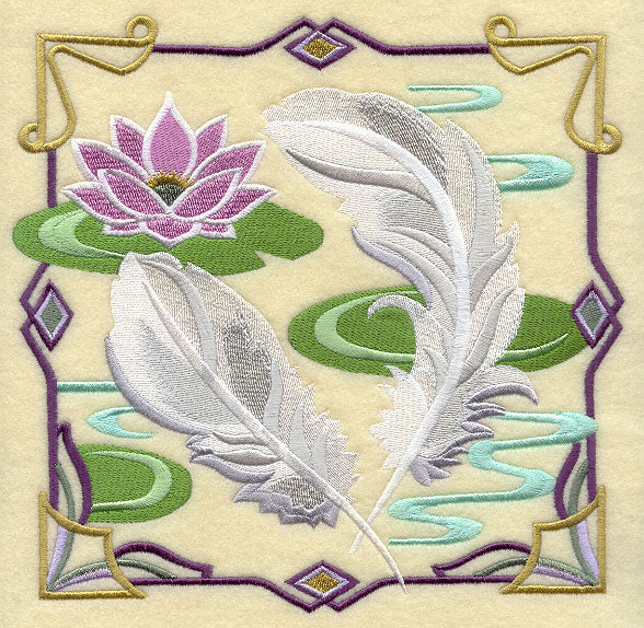 Art Deco Swan Feathers