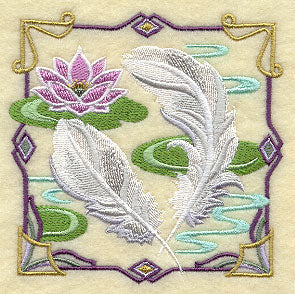 Art Deco Swan Feathers