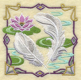 Art Deco Swan Feathers