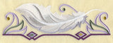 Art Deco Swan Feather Border