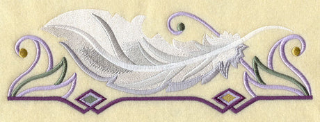 Art Deco Swan Feather Border