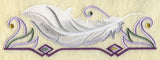 Art Deco Swan Feather Border