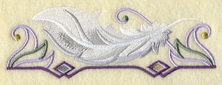 Art Deco Swan Feather Border