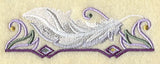 Art Deco Swan Feather Border