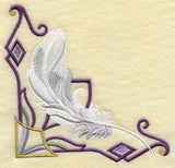 Art Deco Swan Feather Corner