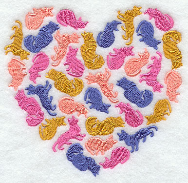 Cat Silhouette Heart