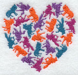 Horse Silhouette Heart