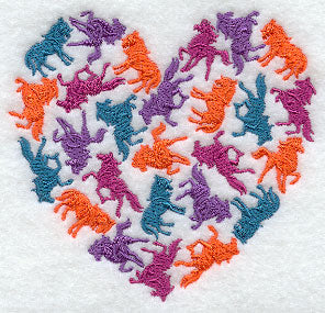 Horse Silhouette Heart