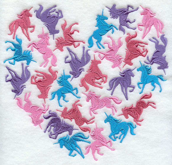 Unicorn Silhouette Heart