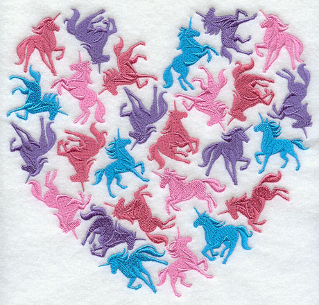 Unicorn Silhouette Heart