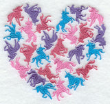 Unicorn Silhouette Heart