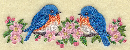 Blossoms and Bluebirds Border