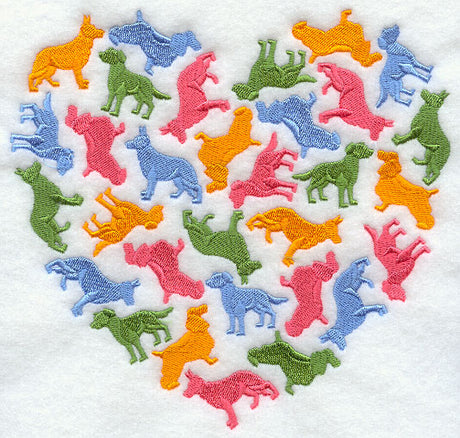 Dog Silhouette Heart