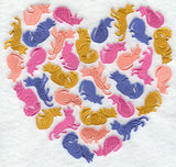 Cat Silhouette Heart