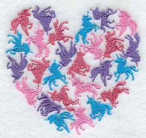 Unicorn Silhouette Heart