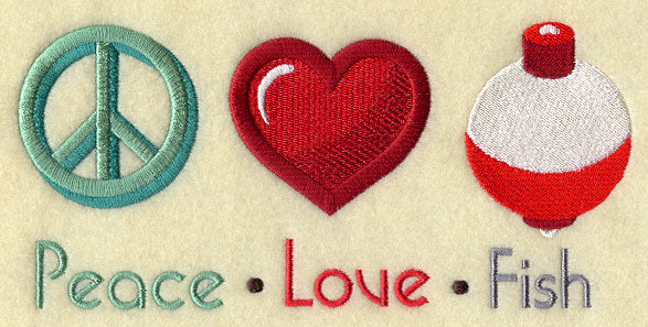 Peace Love Fish (Bobber)