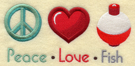 Peace Love Fish (Bobber)