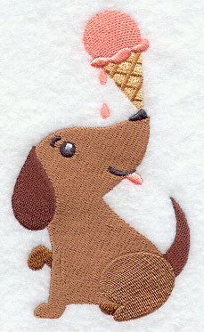 Puppy with Ice Cream