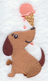 Puppy with Ice Cream