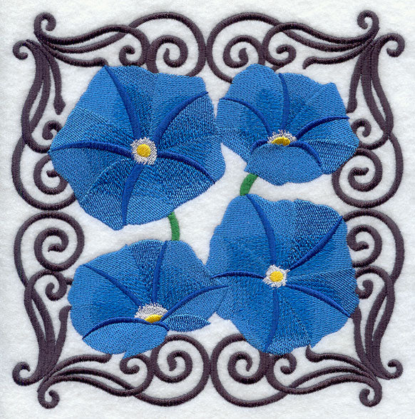 Scrollwork Morning Glory Square