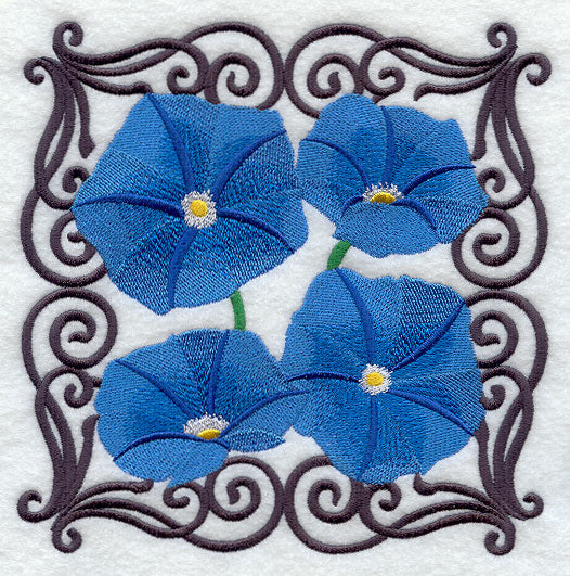 Scrollwork Morning Glory Square