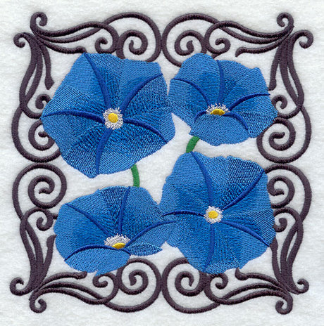 Scrollwork Morning Glory Square