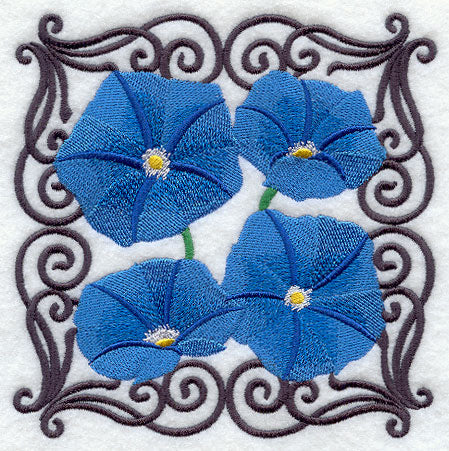 Scrollwork Morning Glory Square