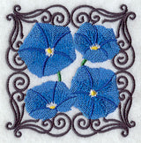 Scrollwork Morning Glory Square