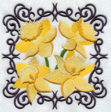 Scrollwork Daffodil Square