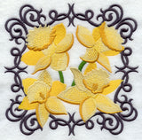 Scrollwork Daffodil Square