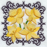 Scrollwork Daffodil Square