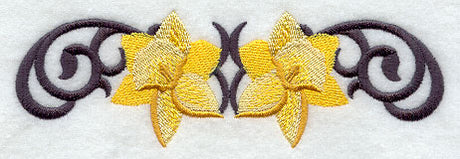 Scrollwork Daffodil Border
