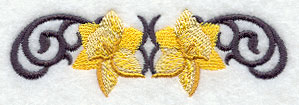 Scrollwork Daffodil Border