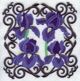 Scrollwork Iris Square