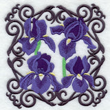 Scrollwork Iris Square