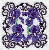 Scrollwork Iris Square
