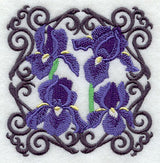 Scrollwork Iris Square