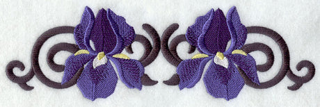 Scrollwork Iris Border
