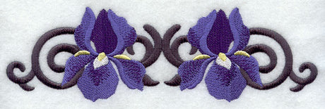 Scrollwork Iris Border