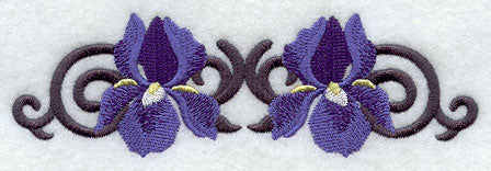 Scrollwork Iris Border