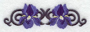 Scrollwork Iris Border