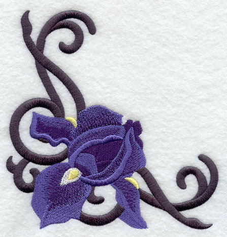 Scrollwork Iris Corner
