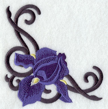 Scrollwork Iris Corner